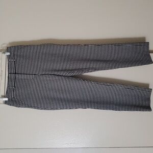 White House Black Market slim ankle Houndstooth trouser Pants Size 2L Curvy